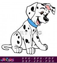 Cute Dalmatian Puppy Cartoon Dog Illustration SVG