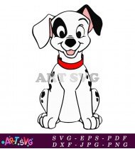 Cartoon Dalmatian Puppy Character Illustration SVG 1