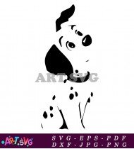 Cute Dalmatian Puppy Cartoon Character SVG 2