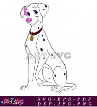 Dalmatian Dog Puppy Cartoon Character Design SVG 1