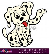 Dalmatian Dog Puppy Cartoon Character Design SVG 2