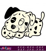 Cute Cartoon Dalmatian Dog Puppy Design SVG