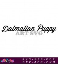 Dalmatian Puppy Cartoon Character Illustration Design SVG 2