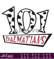 Dalmatian Dog With The Number 101 On It SVG