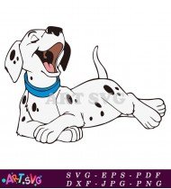 Sleeping Dalmatian Puppy Coloring Pages For Kids SVG