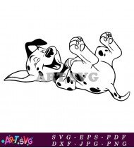 Happy Dalmatian Puppy Coloring Pages For Beginners SVG