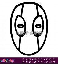 Black And White Deadpool Icon Image SVG