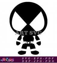 Black and White Skull Comic Art SVG