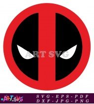 Deadpool Red Mask Logo Vector Illustration SVG