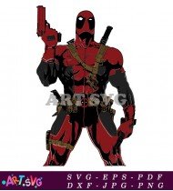 Illustration Of Deadpool Superhero Character SVG 1