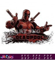 Deadpool Superhero Character Vector Illustration SVG