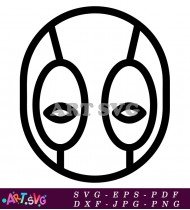 Deadpool Logo Circle With Eye Symbol SVG