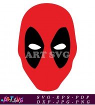 Deadpool Red Mask Vector Graphic Design SVG