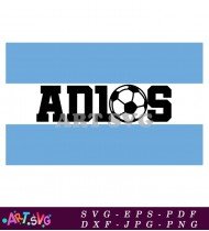 Argentina Flag Design with Football Graphic Design SVG