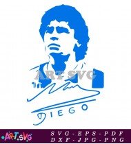 Diego Maradona Signature in Black SVG