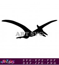 Pterodactyl Dinosaur Silhouette Vector Illustration Clipart Free SVG