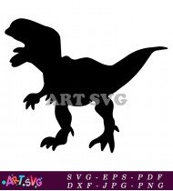 Tyrannosaurus Rex Silhouette Vector Illustration Clipart Free SVG