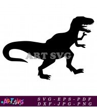 Triceratops Dinosaur Silhouette Vector Illustration Clipart Free SVG