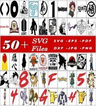 Anime SVG Bundle, Cartoon SVG Files, Movie Character SVGs, Artistic Element SVG, Digital Design Assets