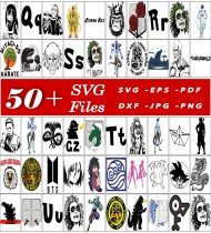 ANIME SVG Bundle, Cartoon SVG Files, Movie Character SVGs, Digital Art Assets, Design Elements, Anime Clipart