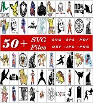 Anime SVG Bundle, Cartoon SVG Files, Movie Character SVGs, Artistic Design Elements, Digital Art Assets