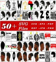 Afro American SVG, Black Cartoon Clipart, Diverse SVG Files, Animated Character Graphics, Digital Art Designs