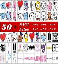 BTS SVG Bundle, Cricut Cut Files, Cartoon Characters, Movie Designs, Digital Art Assets, SVG Designs