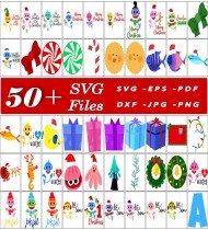 Baby Shark SVG, Party Decorations, Cut Files, Cartoon Clipart, DIY Crafts