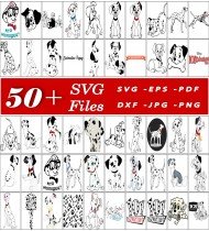 Dalmatians 101 SVG, Disney Designs, Cartoon Clipart, SVG Bundle, Digital Art Assets