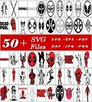 Deadpool SVG, Cartoon SVG Files, Deadpool Clipart, Movie Character SVG, High Quality SVG, Digital Art Assets