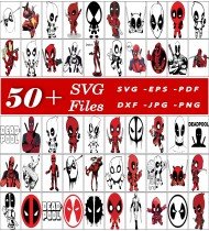 Deadpool SVG, Cartoon Clipart, Superhero Graphics, Movie Character Art, Digital Design Elements, Comic Book SVG