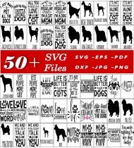 Dog SVG Bundle, Dog Breeds SVG, Dog Mom SVG, Puppy SVG Designs, Dog Lovers SVG Cut Files