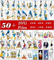 Donald Duck SVG, Disney Characters, Cartoon SVG Files, Digital Art, SVG Bundle