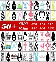 Earring SVG Designs, Easter SVG Bundle, Cartoon Character SVGs, Movie Character Clipart, Artistic SVG Files