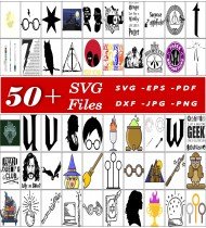 Harry Potter SVG Bundle, Magical Clipart Designs, Wizarding World Graphics, Digital Crafting Assets, Potter Inspired Vectors