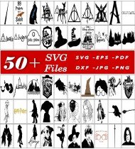 Harry Potter SVG Bundle, Wizarding World Clipart, Digital Designs, Magic Characters, Hogwarts Graphics, Cricut Ready Files