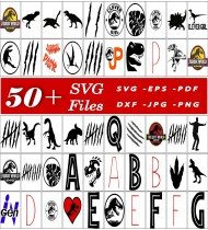 Jurassic Park SVG Bundle, Dinosaur SVG Files, Movie Character Designs, Cartoon SVG Art, Digital Crafting Assets