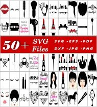 Makeup SVG, Beauty SVG, Designs SVG, Movie Characters, Cartoon SVG Designs