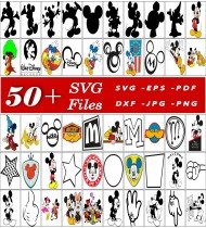 Mickey Mouse SVG, Disney SVG Bundle, Cartoon SVG Files, Cricut SVG Designs, Mickey Clipart