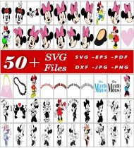 Minnie Mouse SVG, Disney SVG Files, Cartoon SVG Designs, Cricut SVG, Digital Art, High-Quality SVG