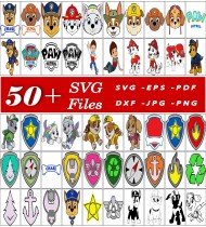 PAW Patrol SVG Bundle, Cartoon Characters SVG, Kids Designs SVG, Movie Character Clipart, Digital Art Assets