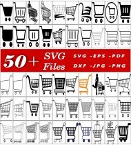 Shopping Cart SVG Bundle, Digital Art Assets, SVG Design Elements, Movie Character SVGs, Cartoon Character Graphics