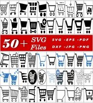 Shopping Cart SVG Bundle, Digital Art Assets, High-Quality Vectors, Creative Designs, Commercial Use