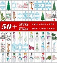 Snowman SVG Bundle, 50 Files, Craft Designs, Winter Characters, Holiday SVG, Movie Snowmen