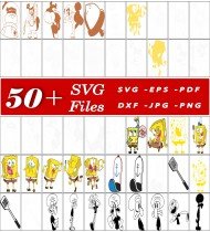 SpongeBob SVG, Cartoon Characters SVG, Movie Character Art, High-Quality SVG Bundle, Digital Design Assets