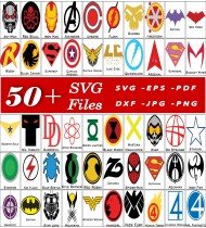 Superhero SVG Bundle, Cartoon Hero Vectors, Movie Character Clipart, Digital Design Assets, Artistic Superhero Elements