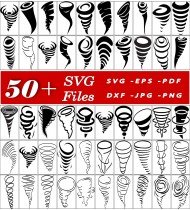 Tornado SVG Bundle, Movie Character SVGs, Cartoon SVGs, Artistic Element Designs