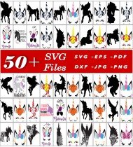 Unicorn SVG Bundle, Cartoon Unicorns, Movie Character SVG, Artistic Unicorn Elements, Digital Design Assets