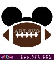 Football Mickey Mouse Design Svg SVG