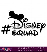 Disney Squad Black And White Svg SVG